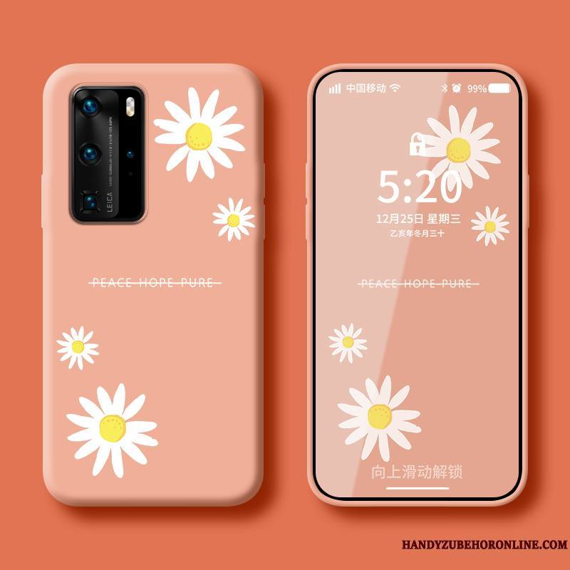 Huawei P40 Pro Coque De Téléphone Étui Personnalité Vent Tendance Frais Net Rouge