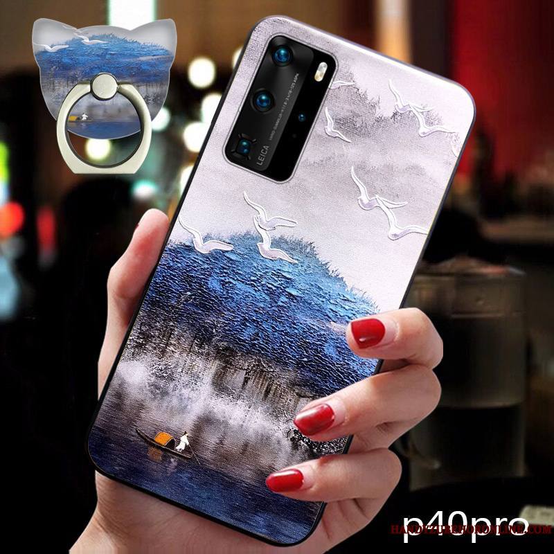 Huawei P40 Pro Coque Style Chinois Tendance Tout Compris Vent Étui Protection Incassable