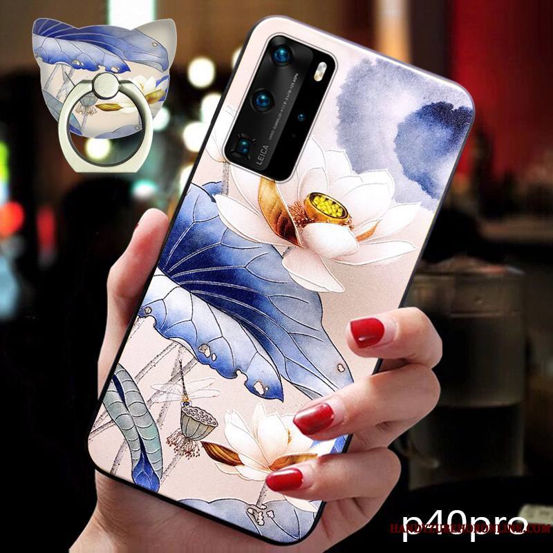 Huawei P40 Pro Coque Style Chinois Tendance Tout Compris Vent Étui Protection Incassable