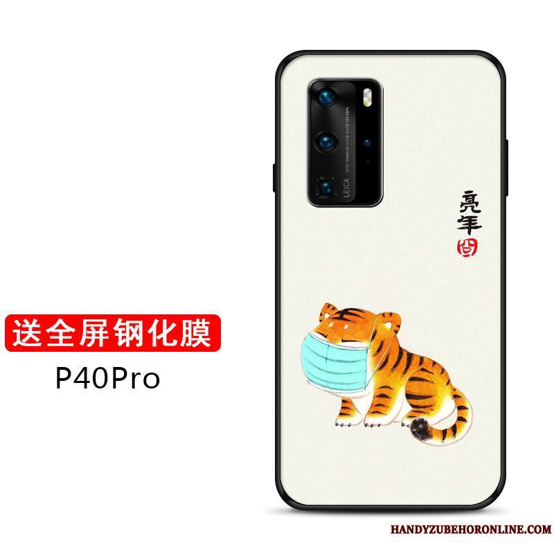 Huawei P40 Pro Personnalité Coque De Téléphone Tendance Personnalisé Tout Compris Net Rouge Protection