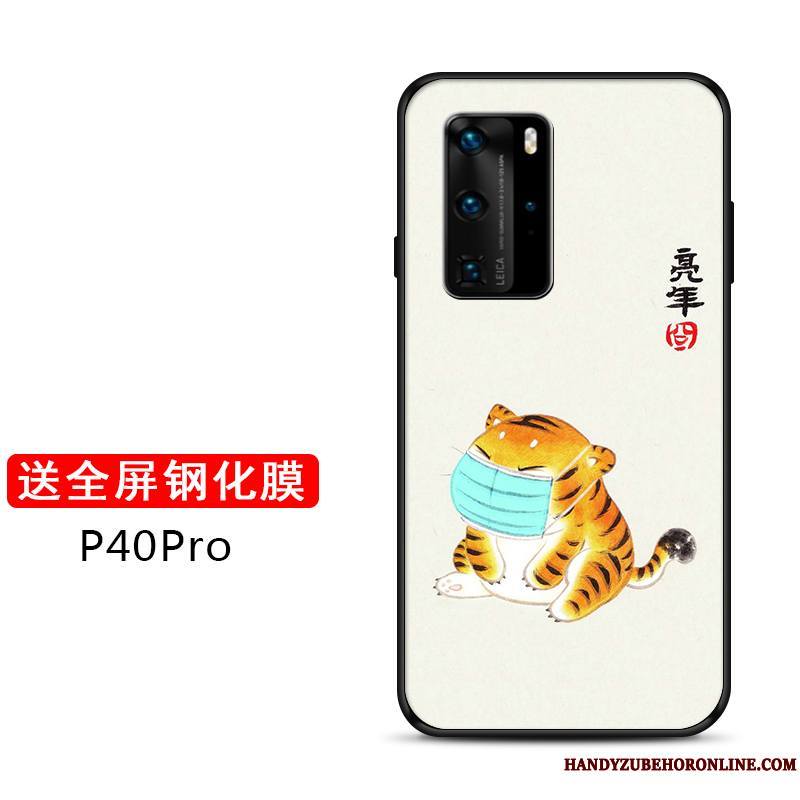 Huawei P40 Pro Personnalité Coque De Téléphone Tendance Personnalisé Tout Compris Net Rouge Protection