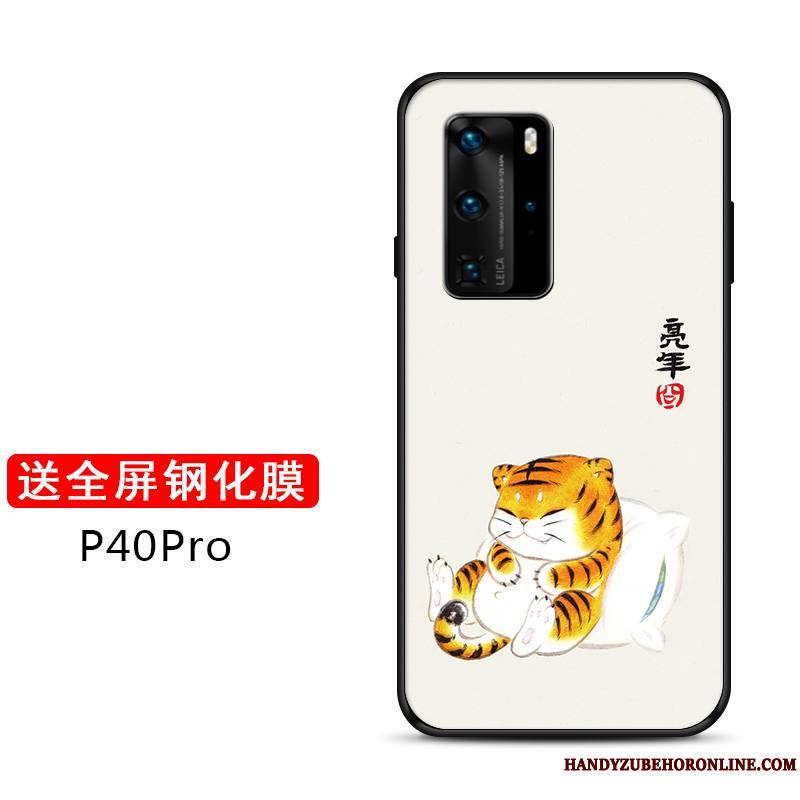 Huawei P40 Pro Personnalité Coque De Téléphone Tendance Personnalisé Tout Compris Net Rouge Protection