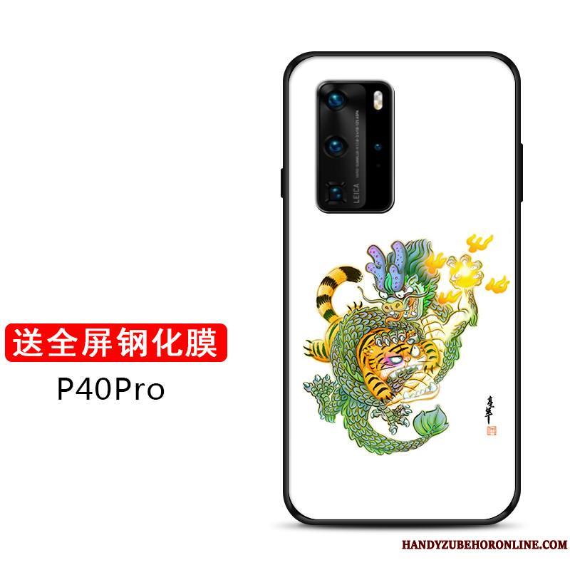 Huawei P40 Pro Personnalité Coque De Téléphone Tendance Personnalisé Tout Compris Net Rouge Protection
