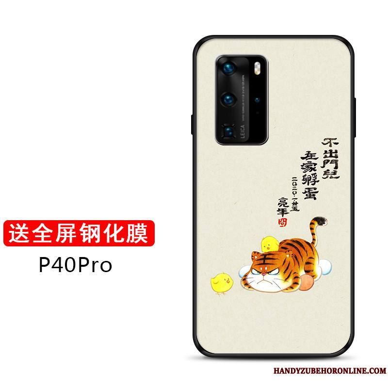 Huawei P40 Pro Personnalité Coque De Téléphone Tendance Personnalisé Tout Compris Net Rouge Protection