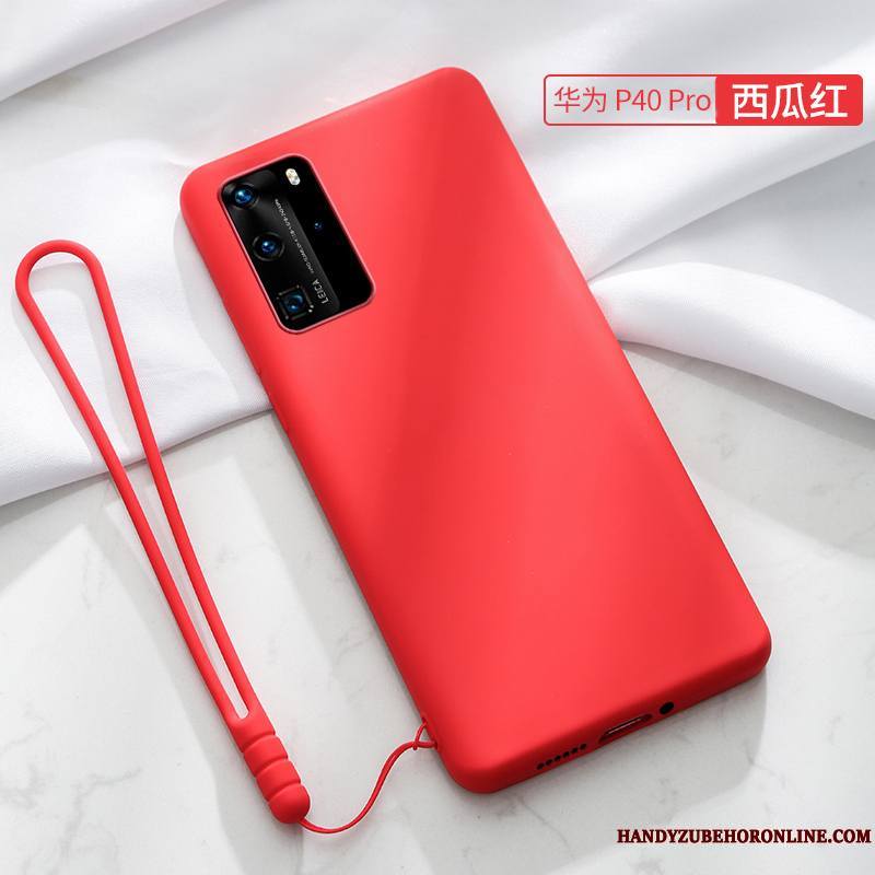 Huawei P40 Pro Rouge Personnalité Fluide Doux Créatif Jeunesse Nouveau Coque De Téléphone