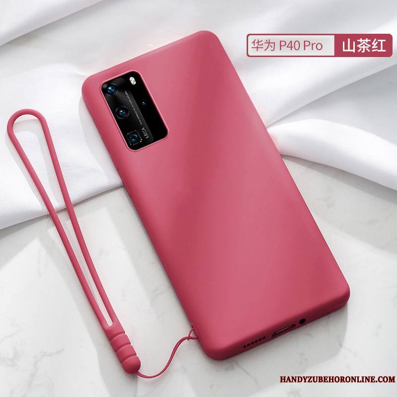 Huawei P40 Pro Rouge Personnalité Fluide Doux Créatif Jeunesse Nouveau Coque De Téléphone