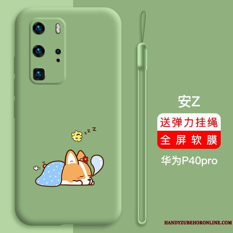 Huawei P40 Pro Rouge Étui Silicone Marque De Tendance Personnalité Coque De Téléphone Tout Compris