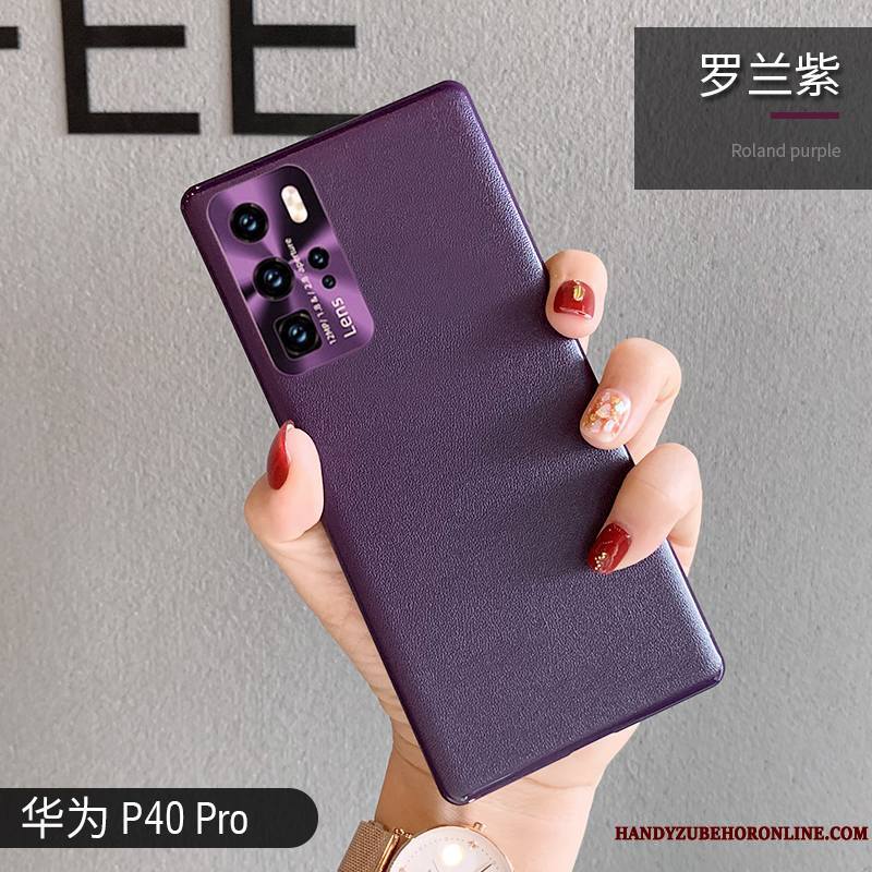 Huawei P40 Pro Tout Compris Vert Coque Étui Très Mince Protection Cuir