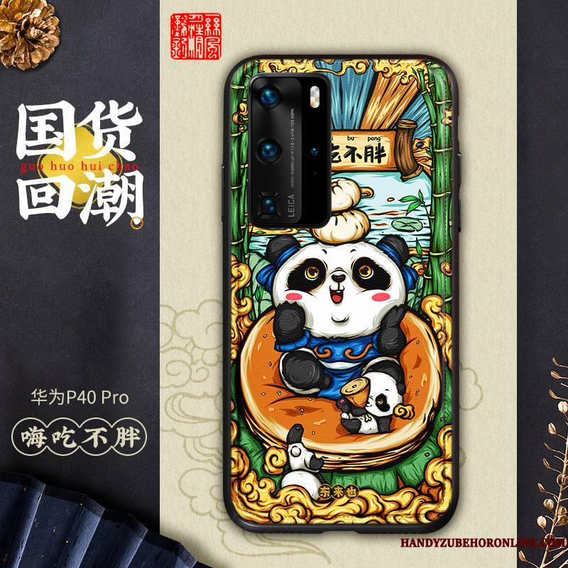 Huawei P40 Pro Téléphone Portable Multicolore Amoureux Coque Étui Cuir Personnalité