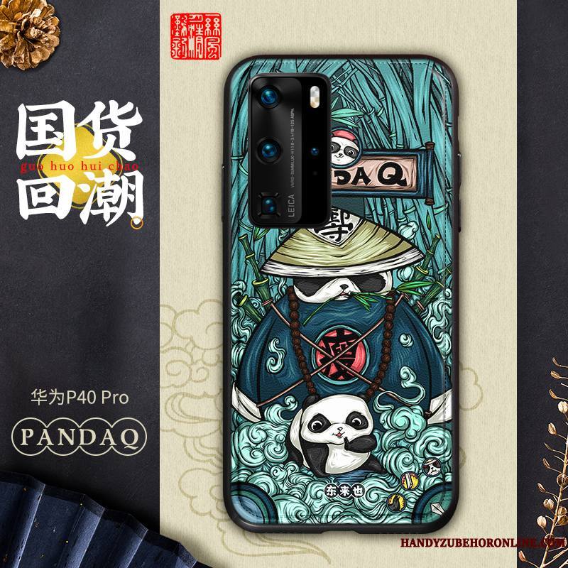 Huawei P40 Pro Téléphone Portable Multicolore Amoureux Coque Étui Cuir Personnalité