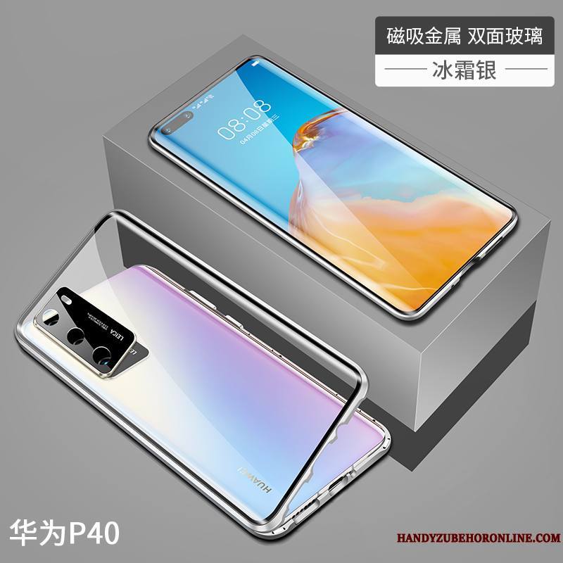 Huawei P40 Reversible Coque Très Mince Protection Étui Tout Compris Magnétisme