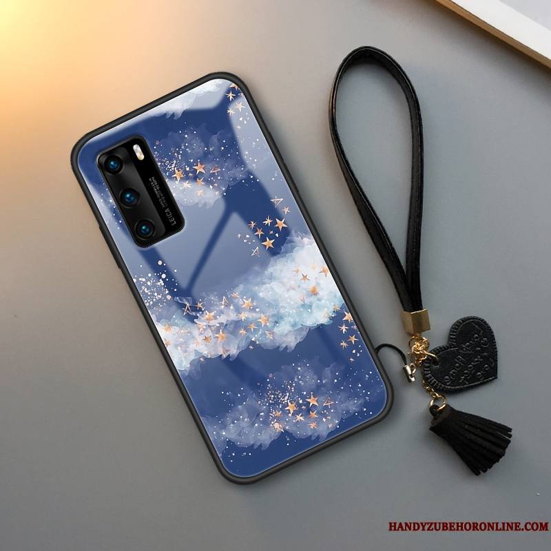 Huawei P40 Vent Net Rouge Tout Compris Coque De Téléphone Fluide Doux Ciel Étoilé Petit