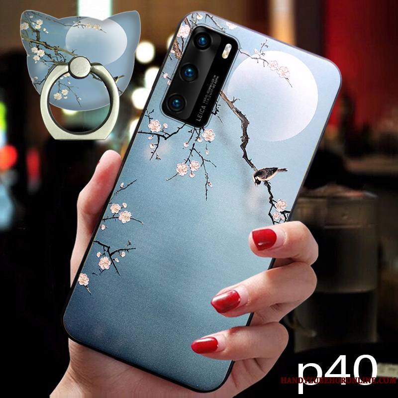 Huawei P40 Vent Étui Tendance Protection Vintage Tout Compris Coque