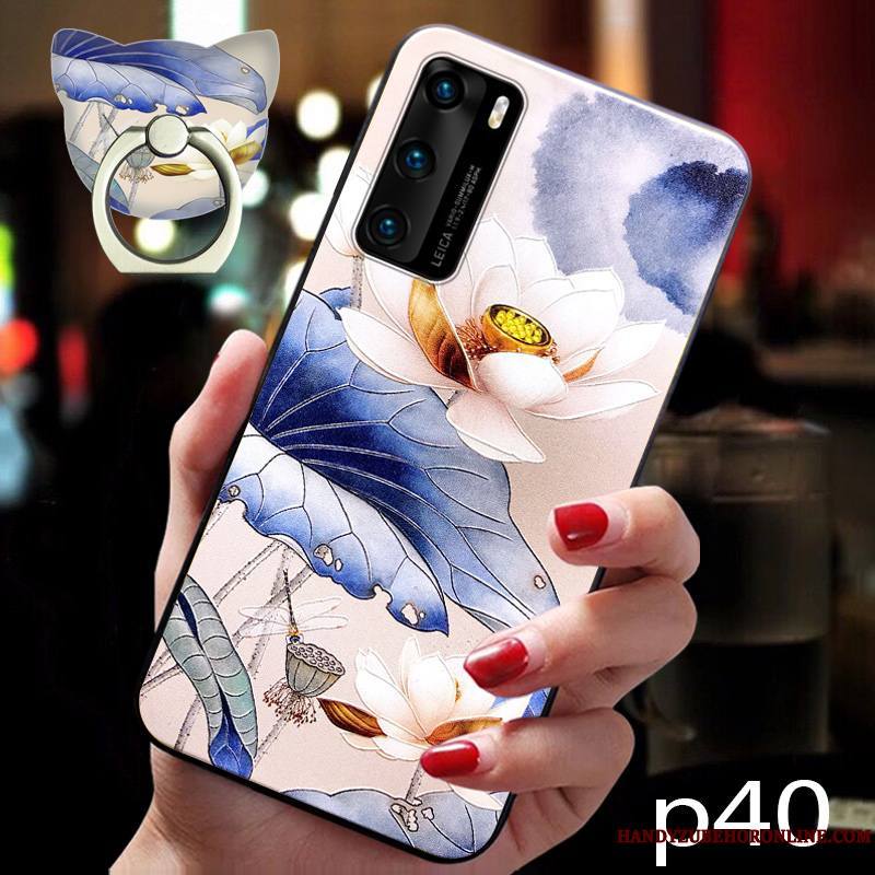 Huawei P40 Vent Étui Tendance Protection Vintage Tout Compris Coque