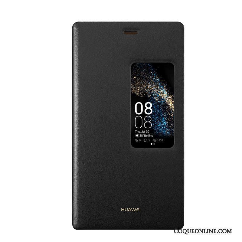 Huawei P8 Coque De Téléphone Protection Étui En Cuir Téléphone Portable Haute Housse Rouge