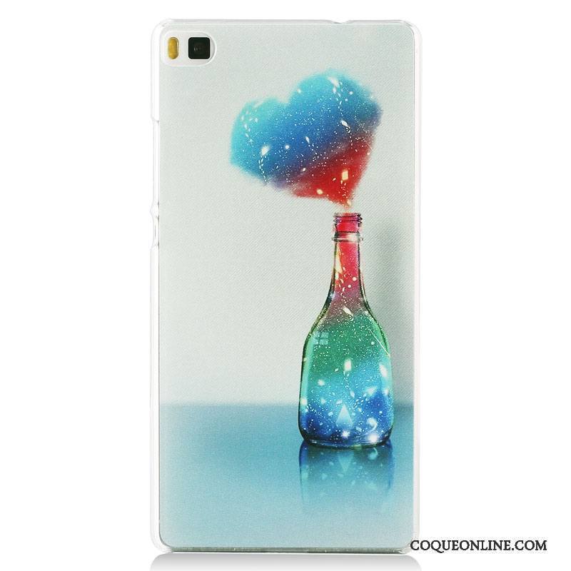 Huawei P8 Délavé En Daim Peinture Coque Haute Étui De Téléphone Protection