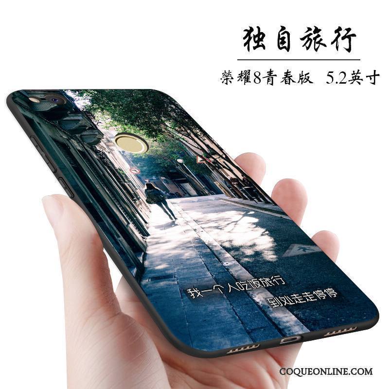 Huawei P8 Lite 2017 Créatif Silicone Coque De Téléphone Étui Bleu Marin Jeunesse Personnalité