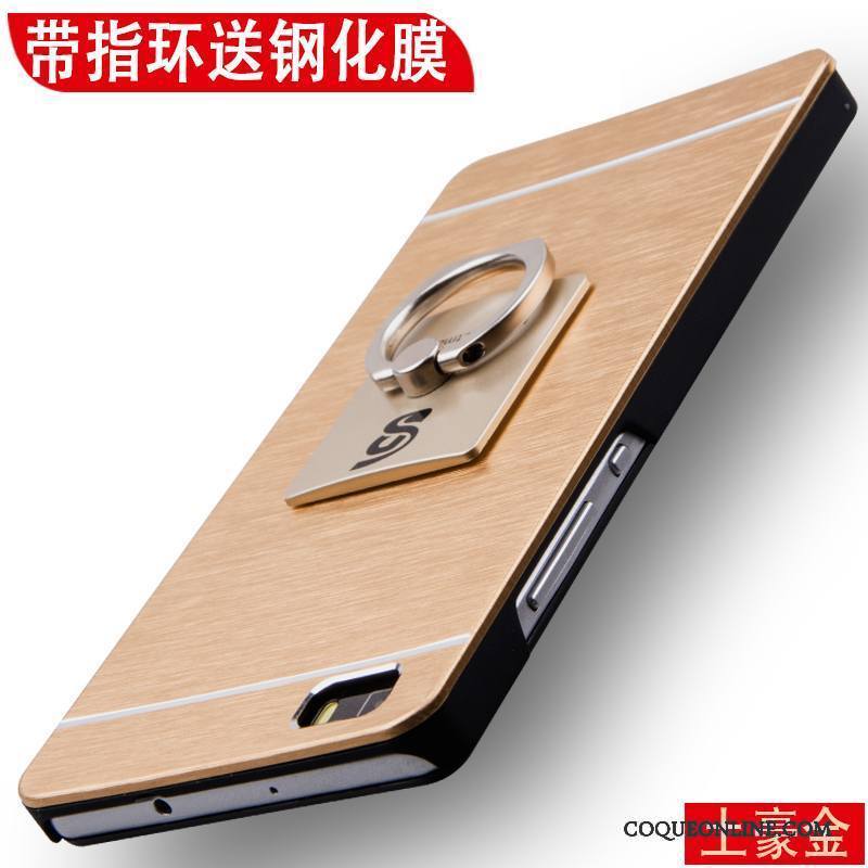 Huawei P8 Lite Coque Métal Tendance Anneau Protection Difficile Jeunesse Étui