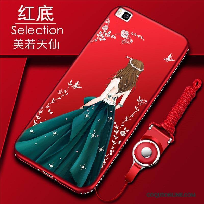 Huawei P8 Lite Coque Strass Fluide Doux Haute Protection Jeunesse Étui