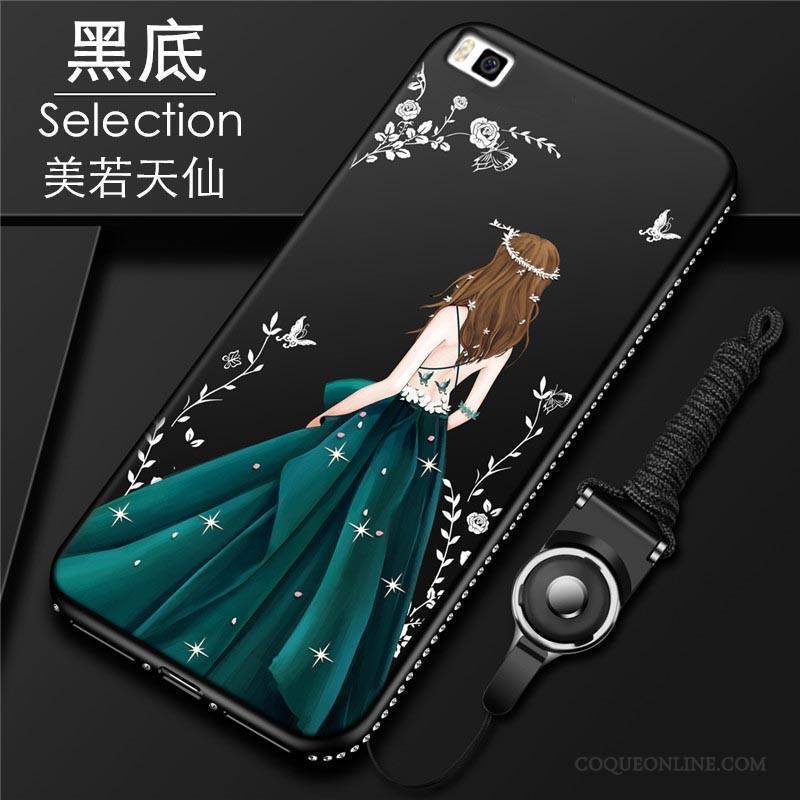 Huawei P8 Lite Coque Strass Fluide Doux Haute Protection Jeunesse Étui