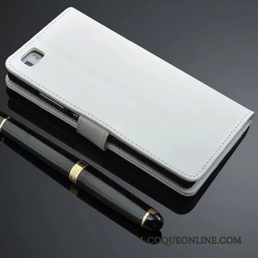 Huawei P8 Lite Coque Téléphone Portable Étui Clamshell Jeunesse Étui En Cuir Bleu Clair Protection