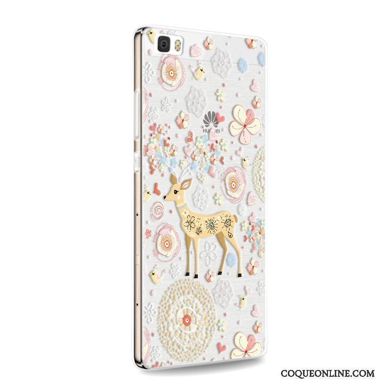 Huawei P8 Lite Incassable Coque De Téléphone Fluide Doux Jeunesse Rose Étui Téléphone Portable