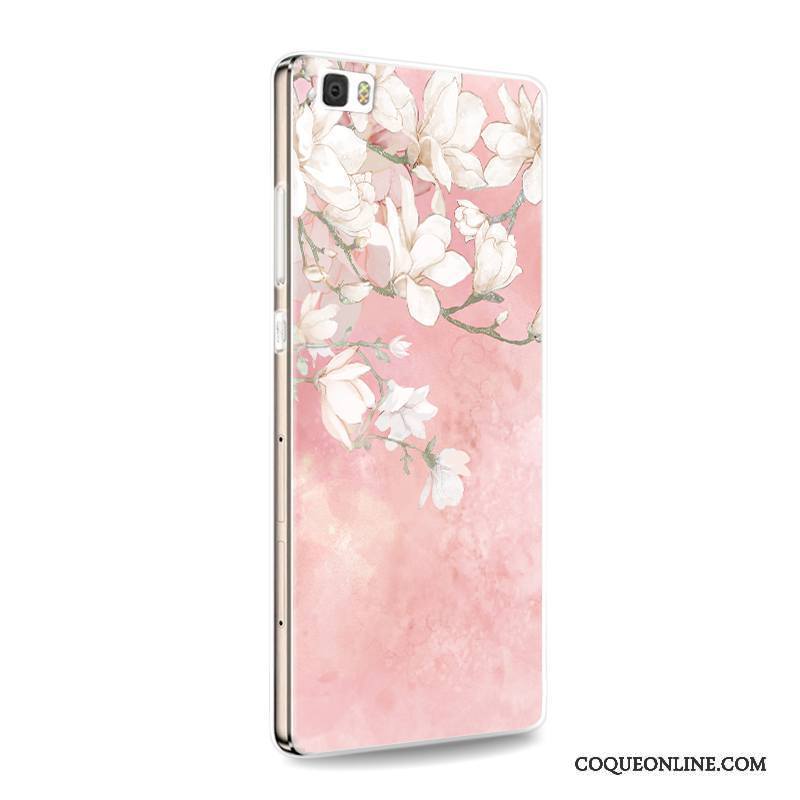 Huawei P8 Lite Incassable Coque De Téléphone Fluide Doux Jeunesse Rose Étui Téléphone Portable