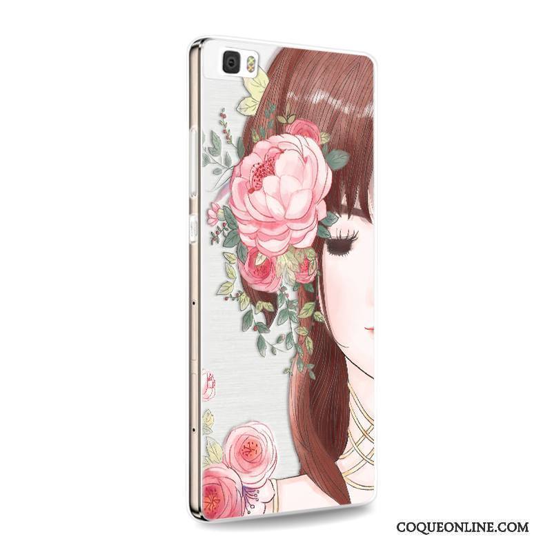 Huawei P8 Lite Incassable Coque De Téléphone Fluide Doux Jeunesse Rose Étui Téléphone Portable