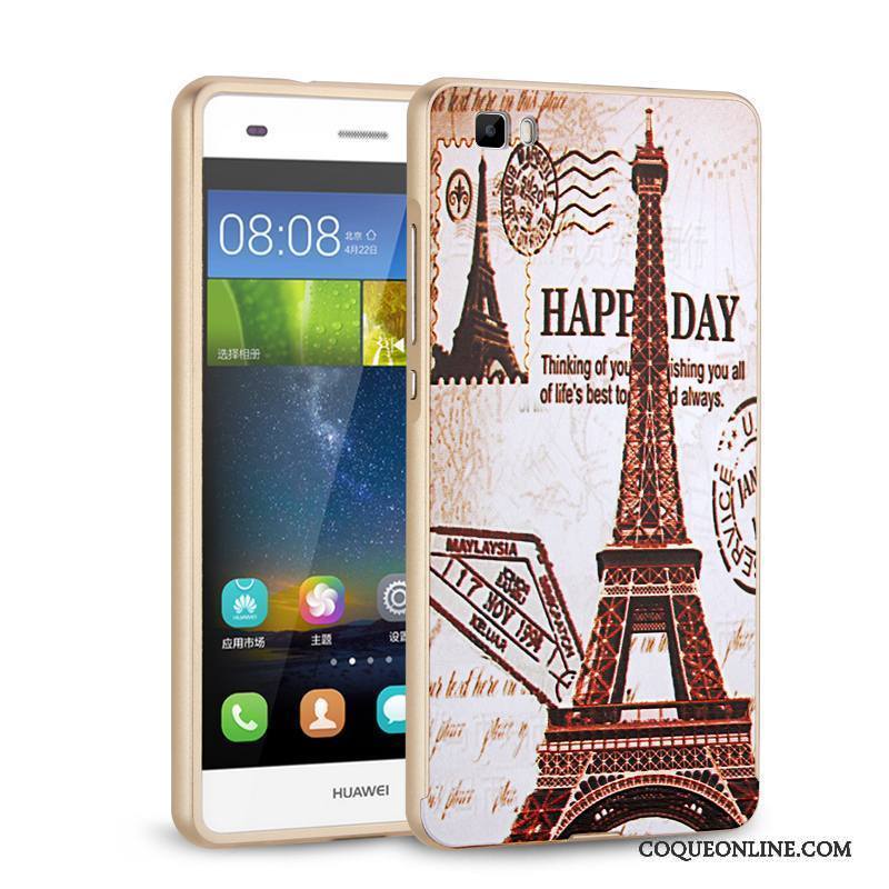 Huawei P8 Lite Jeunesse Protection Coque De Téléphone Étui Métal Rose