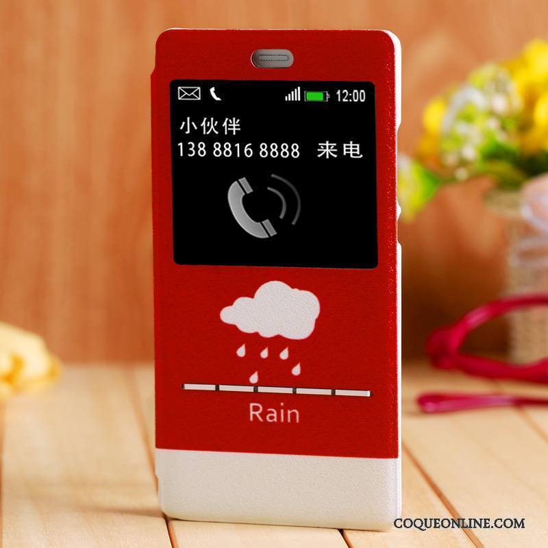 Huawei P8 Lite Peinture Étui Clamshell Coque Rose Téléphone Portable Jeunesse
