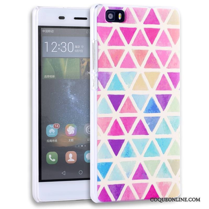 Huawei P8 Lite Protection Étui Rose Gaufrage Coque De Téléphone Jeunesse