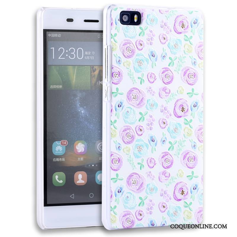 Huawei P8 Lite Protection Étui Rose Gaufrage Coque De Téléphone Jeunesse