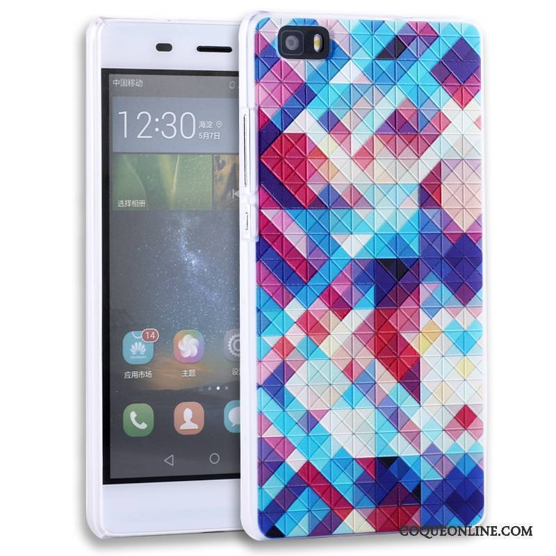 Huawei P8 Lite Protection Étui Rose Gaufrage Coque De Téléphone Jeunesse