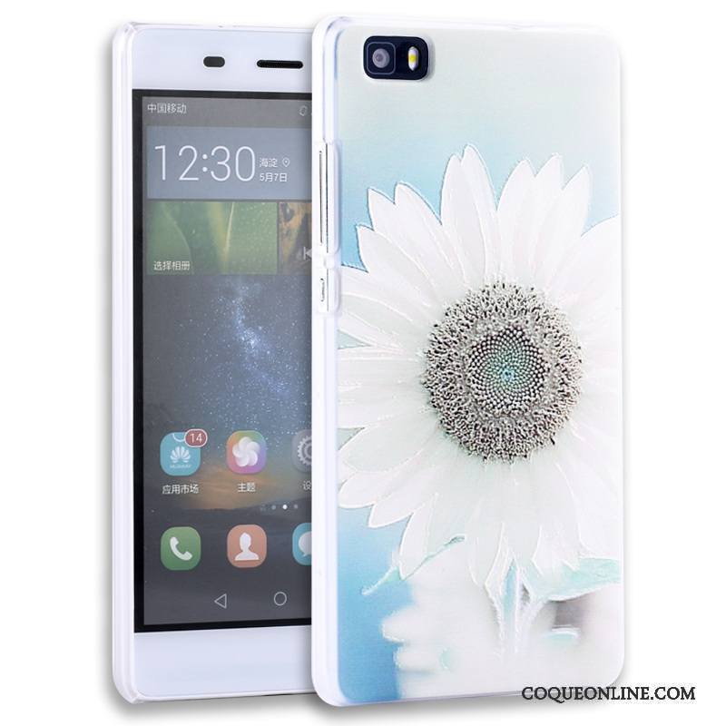 Huawei P8 Lite Protection Étui Rose Gaufrage Coque De Téléphone Jeunesse