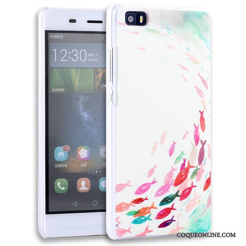 Huawei P8 Lite Protection Étui Rose Gaufrage Coque De Téléphone Jeunesse