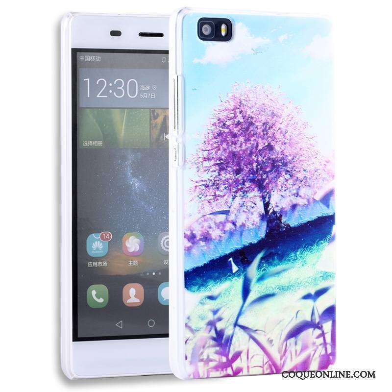 Huawei P8 Lite Protection Étui Rose Gaufrage Coque De Téléphone Jeunesse