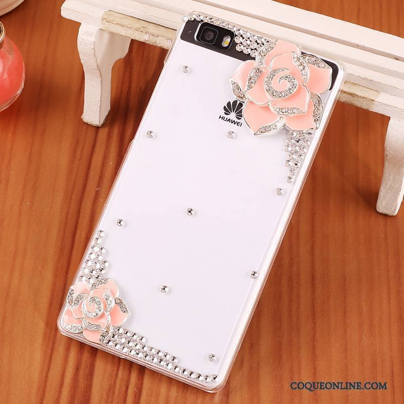 Huawei P8 Lite Transparent Difficile Protection Bleu Coque De Téléphone Étui Strass