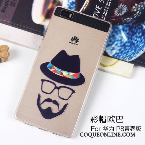 Huawei P8 Lite Transparent Gaufrage Protection Téléphone Portable Étui Coque De Téléphone Jeunesse