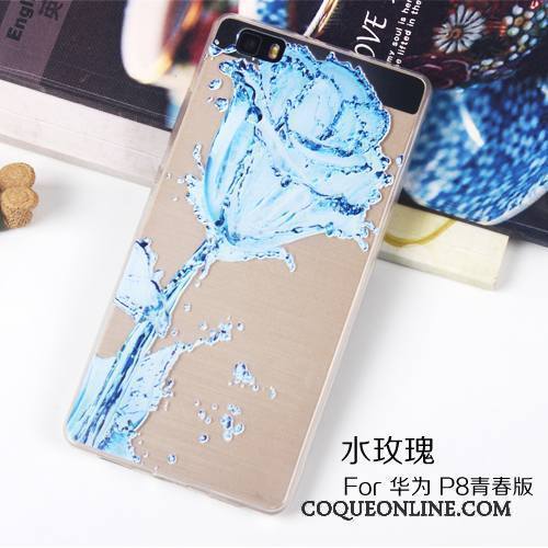 Huawei P8 Lite Transparent Gaufrage Protection Téléphone Portable Étui Coque De Téléphone Jeunesse