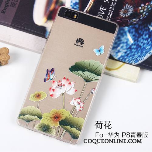 Huawei P8 Lite Transparent Gaufrage Protection Téléphone Portable Étui Coque De Téléphone Jeunesse