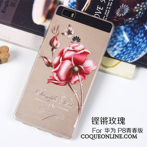 Huawei P8 Lite Transparent Gaufrage Protection Téléphone Portable Étui Coque De Téléphone Jeunesse