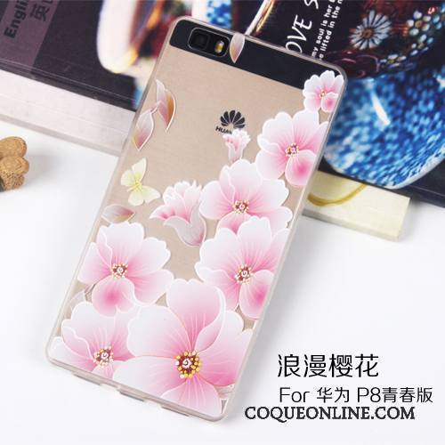 Huawei P8 Lite Transparent Gaufrage Protection Téléphone Portable Étui Coque De Téléphone Jeunesse