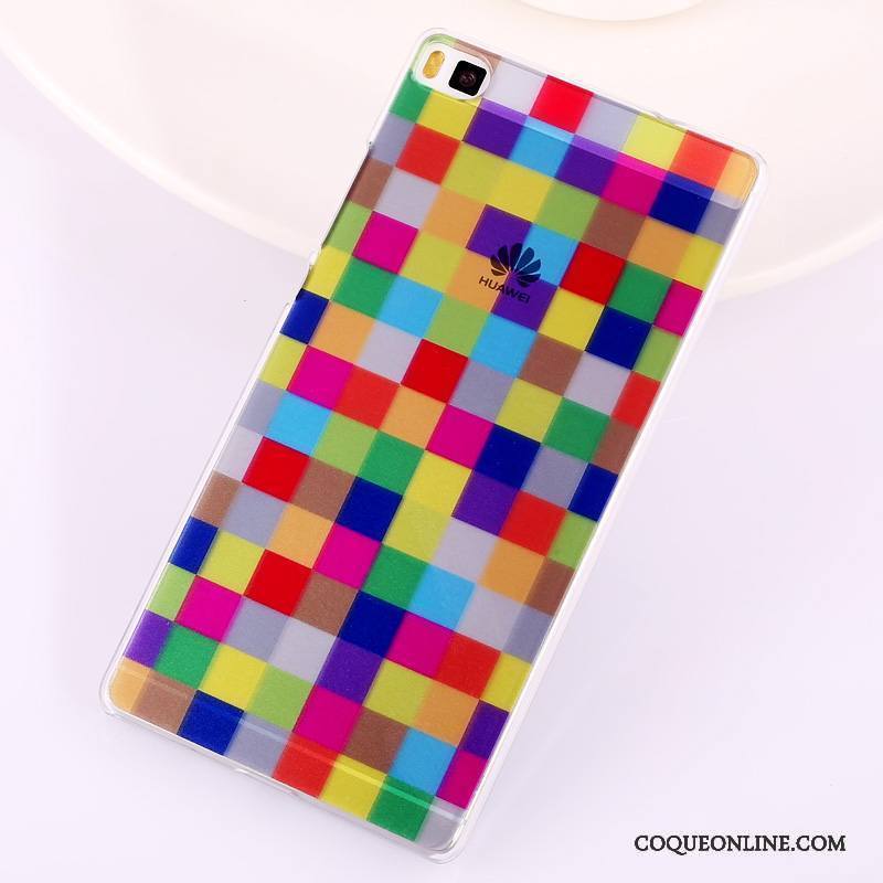 Huawei P8 Peinture Multicolore Difficile Haute Coque Téléphone Portable