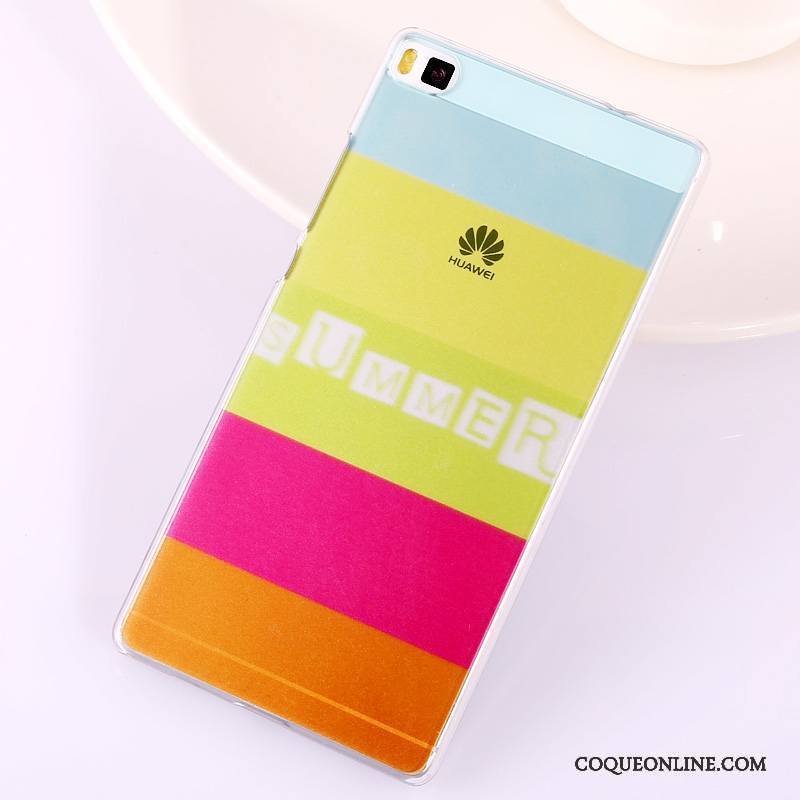 Huawei P8 Peinture Multicolore Difficile Haute Coque Téléphone Portable