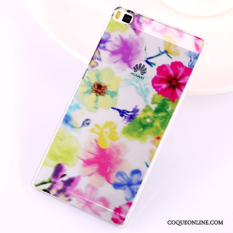 Huawei P8 Peinture Multicolore Difficile Haute Coque Téléphone Portable