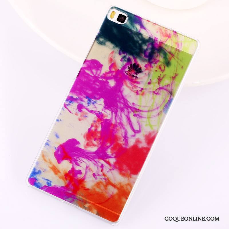 Huawei P8 Peinture Multicolore Difficile Haute Coque Téléphone Portable