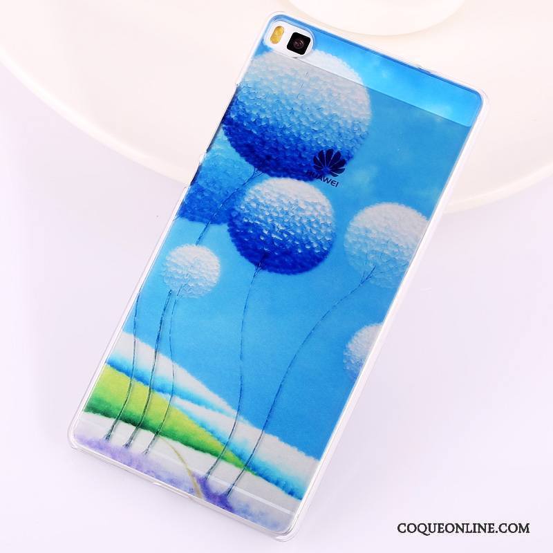 Huawei P8 Peinture Multicolore Difficile Haute Coque Téléphone Portable