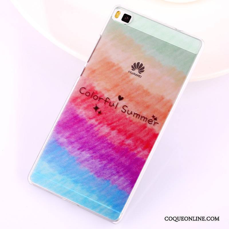 Huawei P8 Peinture Multicolore Difficile Haute Coque Téléphone Portable