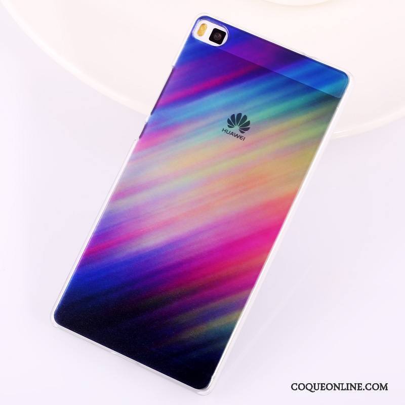 Huawei P8 Peinture Multicolore Difficile Haute Coque Téléphone Portable