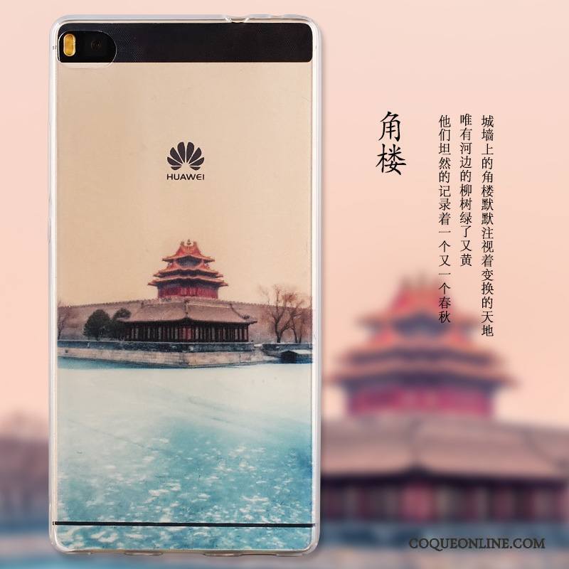 Huawei P8 Protection Coque Peinture De Téléphone Étui Haute Bleu